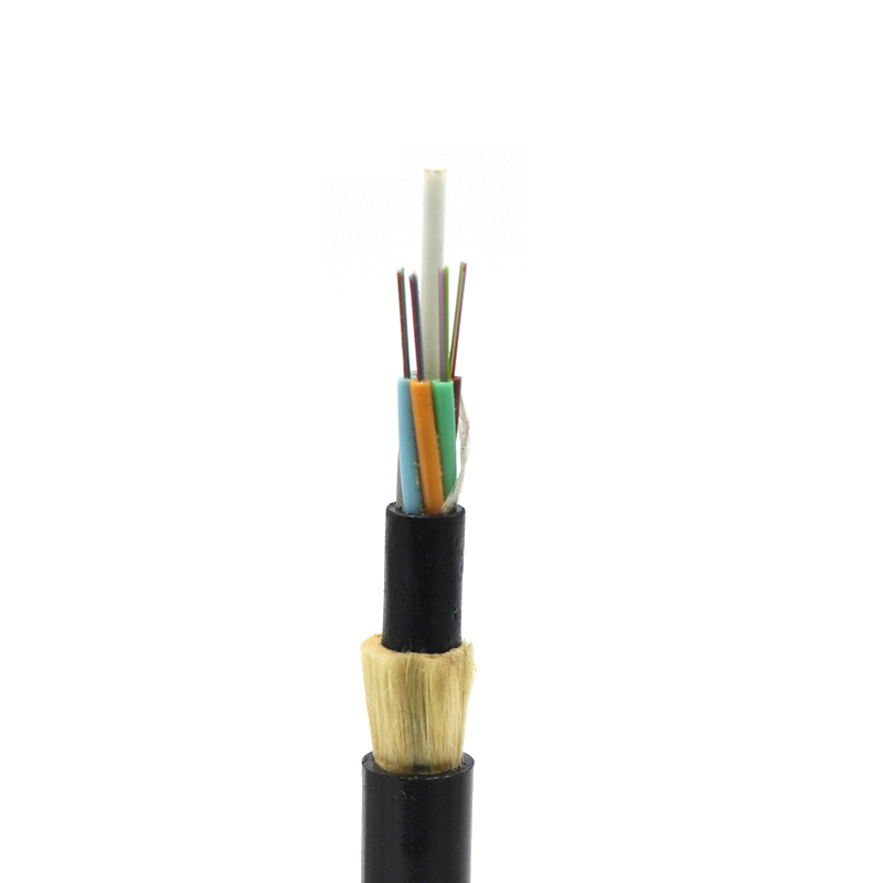 Cable de fibra óptica ADSS autosoportado totalmente dieléctrico de doble cubierta sin gel de alta calidad