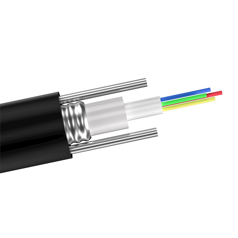 Cable de fibra óptica para exteriores GYXTW Cable blindado de tubo suelto central de 12 núcleos