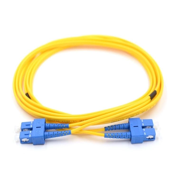 SC UPC a dos caras del cordón de remiendo de la fibra óptica del solo modo 9/125 al SC UPC
