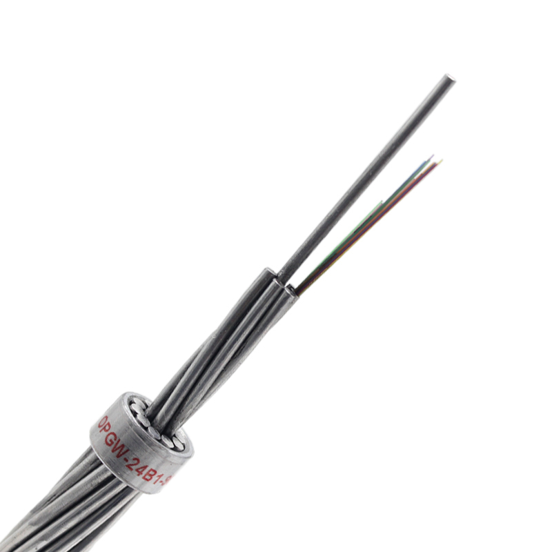 Cable de fribra óptica de tierra G652d fibra óptica aérea de Opgw del modo único de la base de 48 núcleos