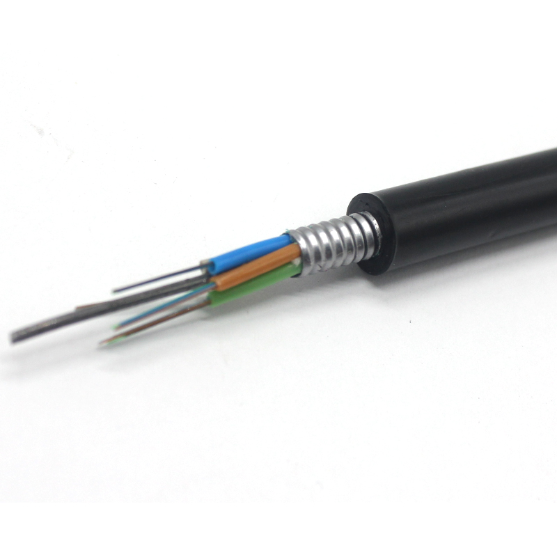 Trenzado de tubo suelto Figura 8 Cable de fibra óptica GYTC8S autoportante para exteriores con alambre de acero sólido de 1,0 mm