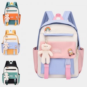 New Children’s School Bag Student Contrast Backpack Leisure Travel Bag