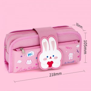 Cartoon Detachable Pen Bag Large Capacity Stationery Box Primary School Boys and Girls Canvas Stationery Bag