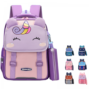 Manufacturing Companies for Stuffed Animal Bag - Burden-relief Spine Protection Schoolbag Unicorn Student Girls Children’s Backpack XY6752 – ANJI