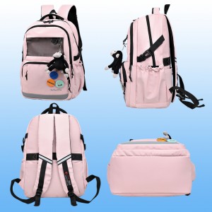 New Contrast Bookbag Large Capacity Junior High School Student Computer Bag Leisure Travel Back