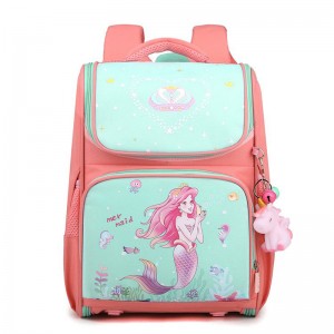 High-value mermaid print children’s fashion backpack XY6708