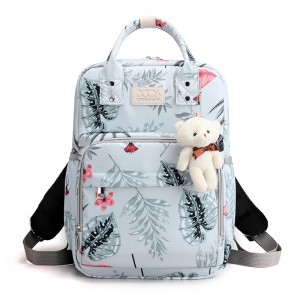 Diaper Bag Portable Multifunction Waterproof Backpack Mommy Bag With Dinosaur Patter