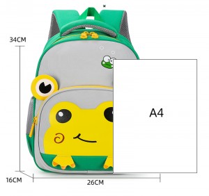 Kindergarten backpack with cat and frog 3-6 years old Backpack for School