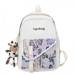 Student Backpack Personality Backpack Graffiti Letter Backpack ZSL113