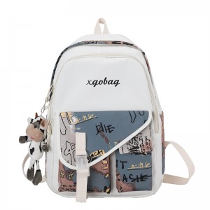 Student Backpack Personality Backpack Graffiti Letter Backpack ZSL113