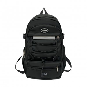 School Backpack Cute Waterproof Mesh Camping Aesthetic Solid Color Backpack  Reflective strip backpack