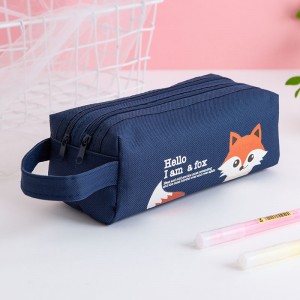 Portable Cartoon Pencil Case Large Capacity Cloth Stationery Bag XY7012328