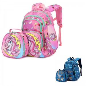 New Children’s Schoolbag Dinosaur Unicorn Three-pieces Set XY6722
