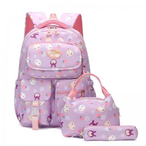 Elementary School Bag 3pcs Set Backpack With Lunch Tote Bag and Pencil Bag