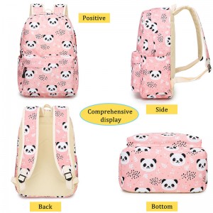 Panda Three Piece School Bag Meal Bag Pencil Bag XY12455702