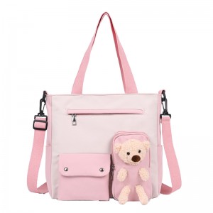 One-shoulder Large-capacity High School Student Handbag Fashion Bear ZSL136