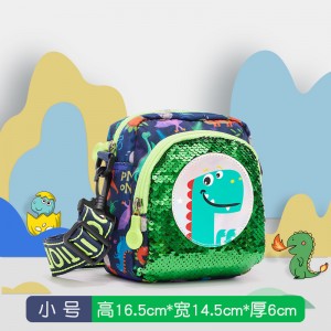 Cartoon Schoolbag Boy Dinosaur Backpack With Sequins XY12455705