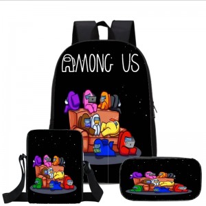 Among Us Game Peripheral Anime Backpack Three-piece Space School Bag ZSL193