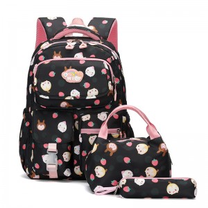 Elementary School Bag 3pcs Set Backpack With Lunch Tote Bag and Pencil Bag