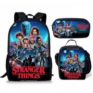 Stranger Things 4 Kids Backpack Meal Bag Pencil Bag Student Bag ZSL195