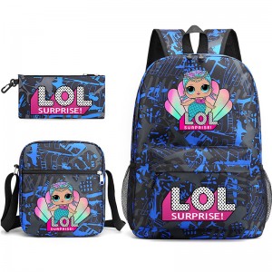 LOL Surprise Doll Student Children Backpack 3 Piece Set ZSL190