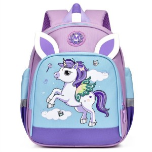 Fashionable Cartoon cute Kindergarten Bookbag Engineering Car Unicorn Backpack