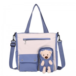 One-shoulder Large-capacity High School Student Handbag Fashion Bear ZSL136