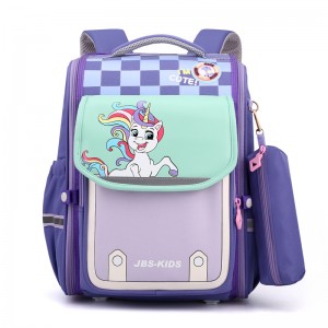 Children’s School Bag Cartoon Backpack  Large Capacity Space Bookbag with Pen Bag