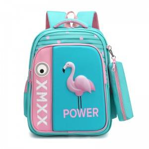 China Wholesale Fashion Flamingo Oxford Back Bags Double Shoulder Children School Bags Kid Book Bag Child Backpack