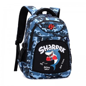 Children’s Camouflage Backpack Tank Airplane Pattern Boys Backpack XY6749