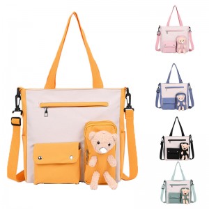 China Cheap price School Backpacks For Girls - One-shoulder Large-capacity High School Student Handbag Fashion Bear ZSL136 – ANJI