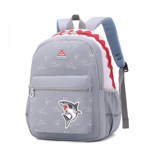 Boys Shark Pattern Schoolbag Lightweight Ridge Backpack Cartoon Cute Backpack XY6751