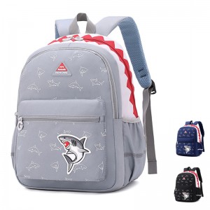 Cheap price Travel Bag - Boys Shark Pattern Schoolbag Lightweight Ridge Backpack Cartoon Cute Backpack XY6751 – ANJI