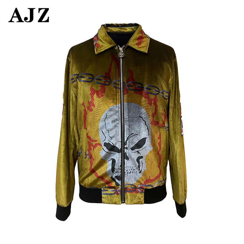 Personlized Products The Weeknd Bomber Jacket - Wholesale Satin Bomber Jacket Zip Up Casual Jacket Coat with Pocket Outfit – Chun Xuan
