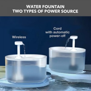 Štvornásobná filtrácia Transparentná nádrž 3,5 l PET vodná fontána