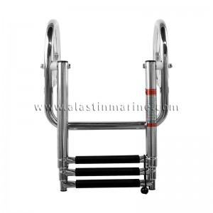 3/4 Step Telescoping Ladder Folding Swimming Ladder With Handrail