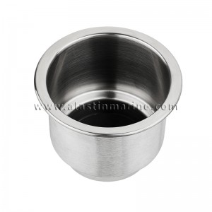 Polished All Over Stainless Steel RV Cup Holder