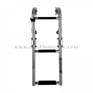 Stainless Steel Folding Ladder 2+1 Step Marine Pontoon Ladder