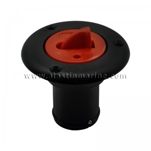 White Plastic Fuel Filler for RV with Red Blue Lid