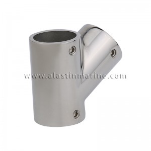 Stainless Steel Pipe Connector 60 Degrees Left Hand Handrail Tee