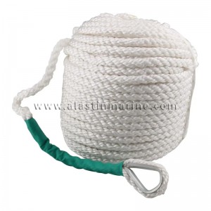 Alastin Produttore OEM corda marina linea di ancoraggio corda in nylon per barca 3 fili per barca