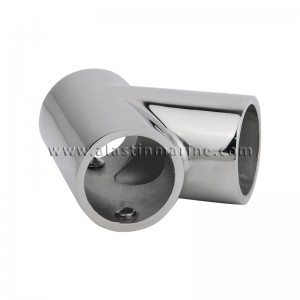 Stainless Steel Pipe Connector 60 Degrees Left Handrail Tee