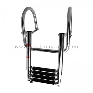 3/4 Step Telescoping Ladder Folding Swimming Ladder With Handrail