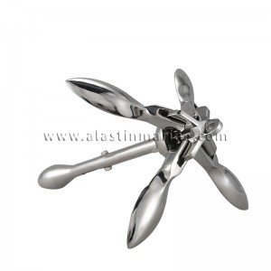 AISI316 Marine Giredhi Stainless Steel Grapnel / Folding Anchor