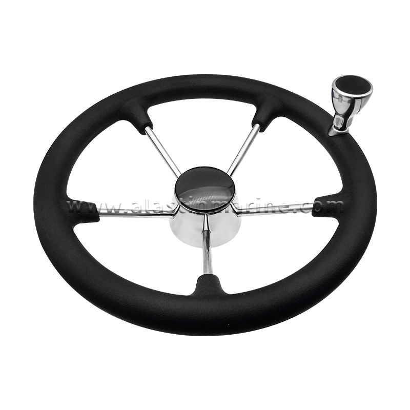 AISI316/304 Stainless Steel Steering wheel W/PU Foam & Knob