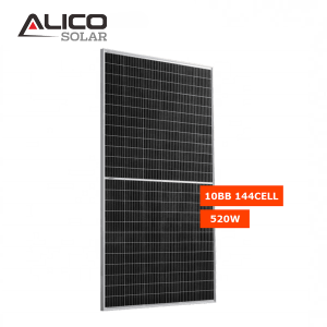 Alicosolar Mono 144 половина ќелии соларни панели 515W 520w 525w 530w 535w 182mm ќелија 10BB