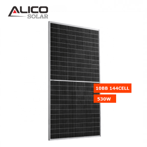 Alicosolar Mono 144 gjysmë qeliza panele diellore 515W 520w 525w 530w 535w qelizë 182mm 10BB