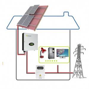 Ev kullanımı için şebeke bağlantılı 3kw – 15kw konut güneş enerjisi sistemi
