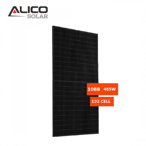 Alicosolar Mono 132 setengah sel semua panel surya hitam 465W 470w 475w 480w 485w 182mm sel 10BB
