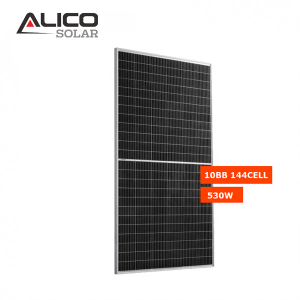 Alicosolar Mono 132 setengah sel panel surya bifacial 470W 475w 480w 485w 490w 182mm sel 10BB